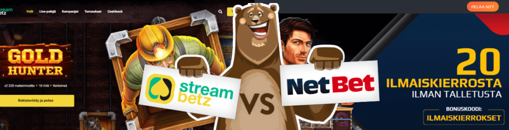 NetBet vertailussa StreamBetz