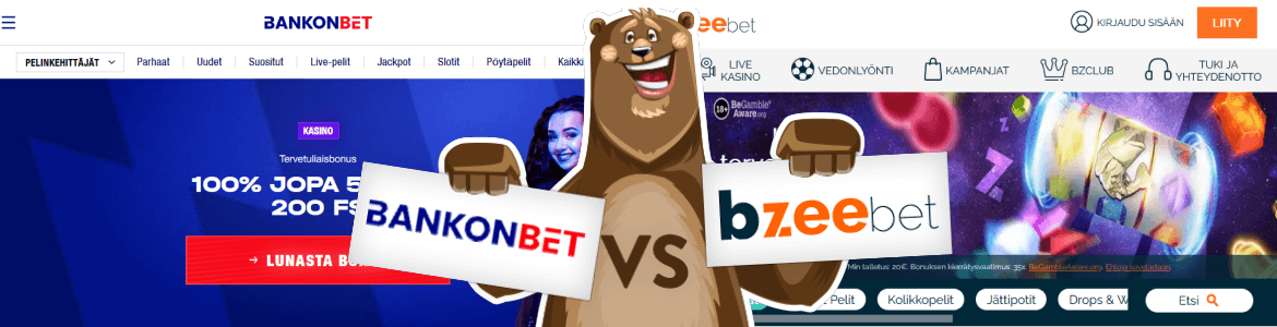Kasinovertailu: Bzeebet vs Bankonbet